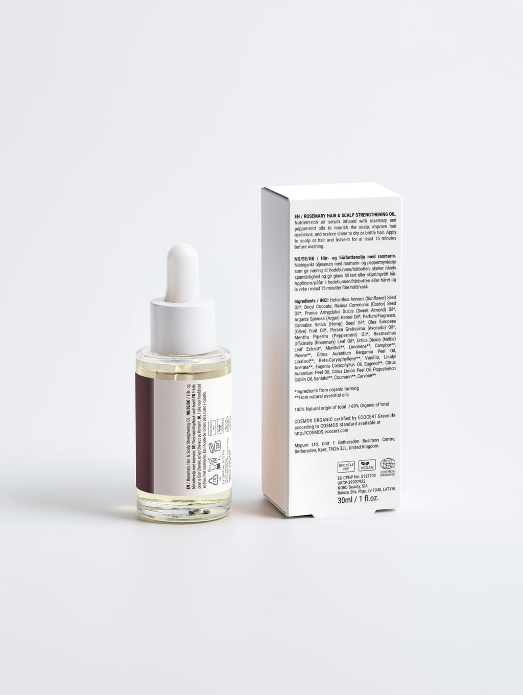 Huile fortifiante cheveux & cuire chevelu au romarin