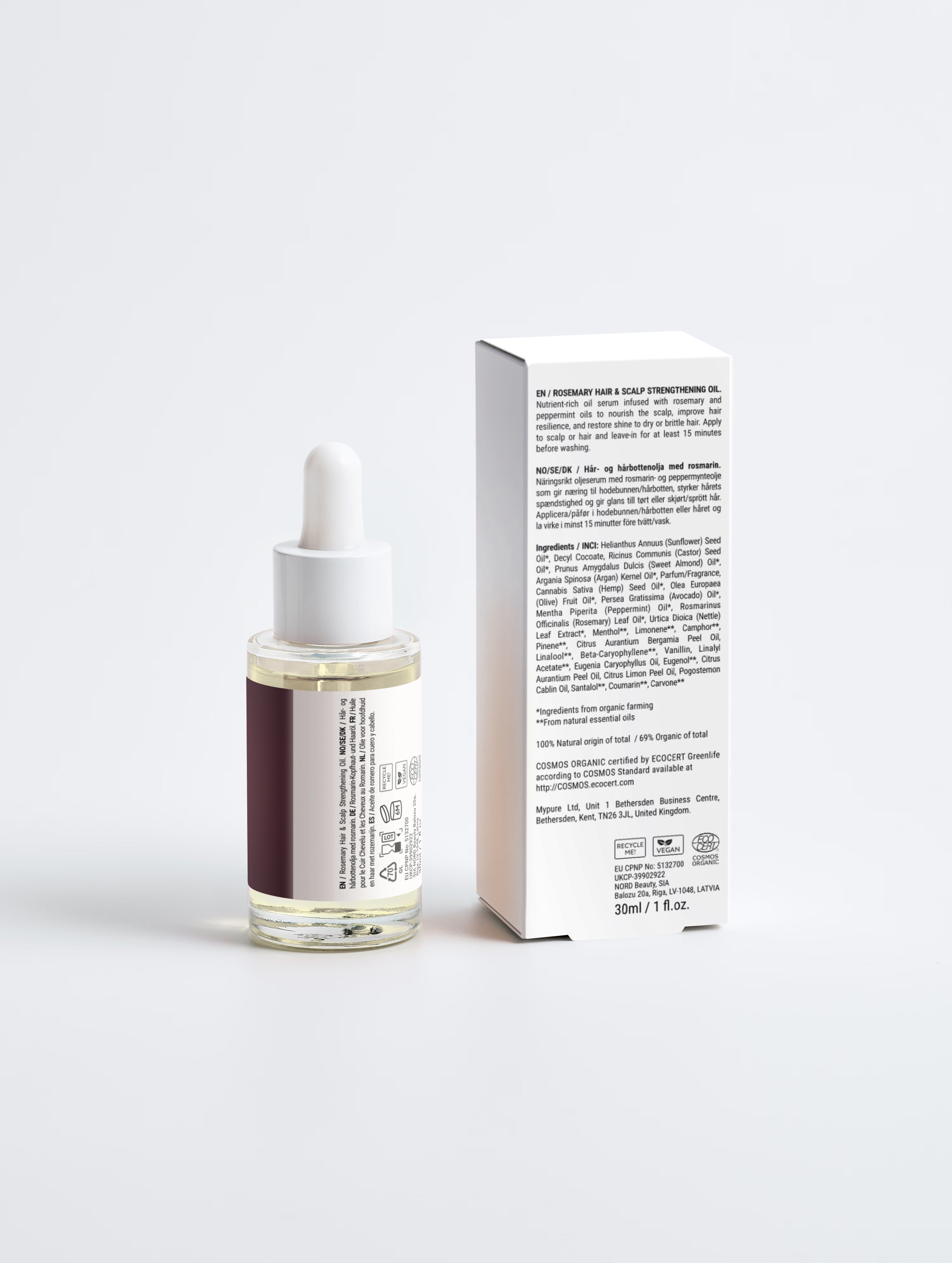 Huile fortifiante cheveux & cuire chevelu au romarin